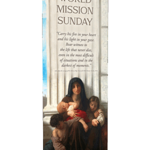 Carry His Fire<br>World Mission Sunday<br>Banner
